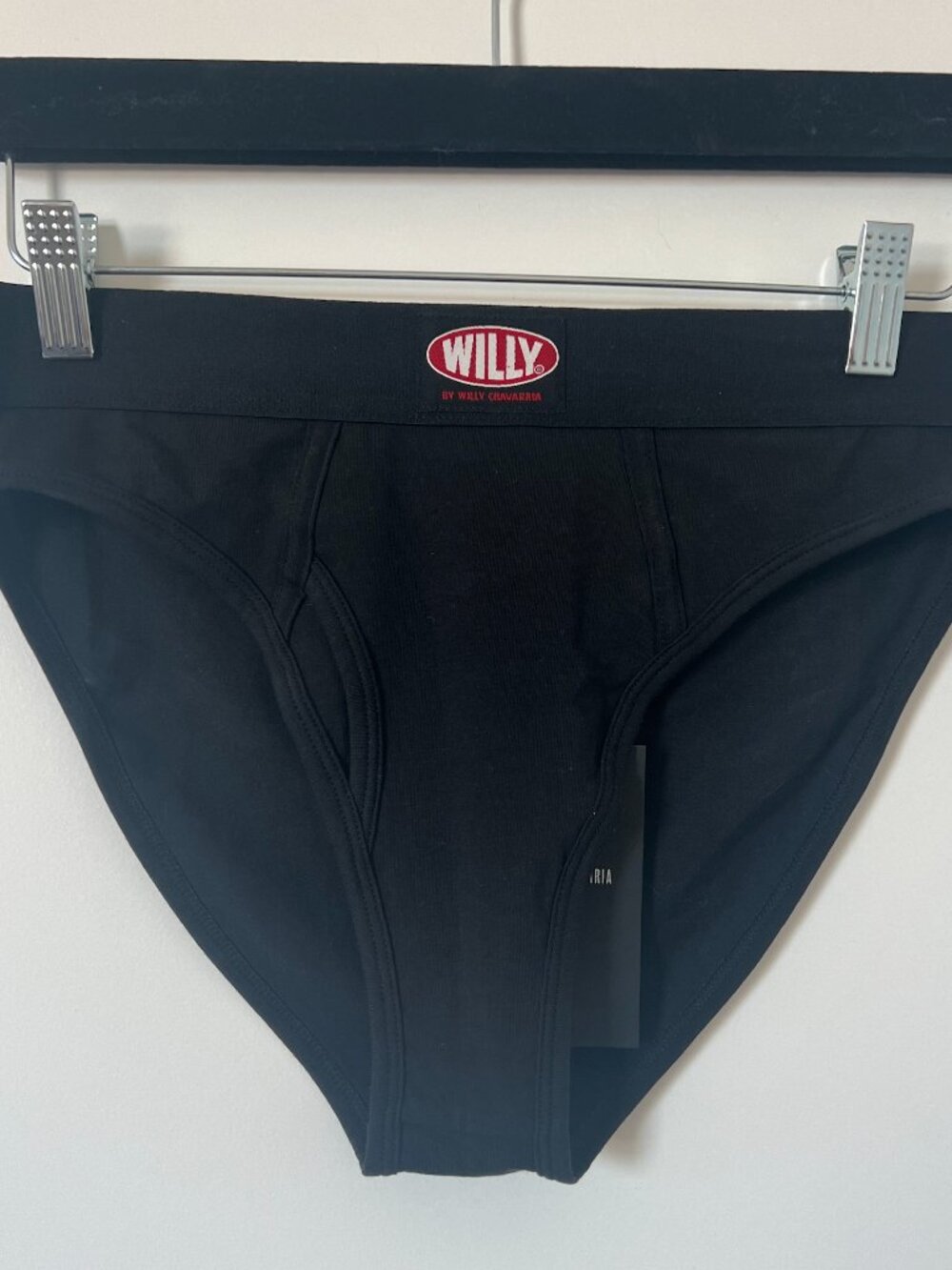 NWT WILLY CHAVARRIA BLACK HIGH WAISTED BRIEF SIZE L